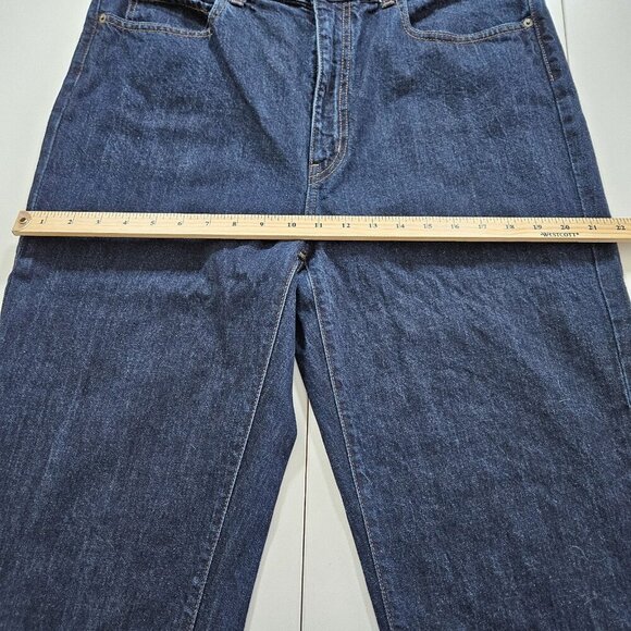 Uniqlo Jean Women 32 Indigo Relaxed Tapered High Rise Cropped Fabric By Kaihara - Picture 7 of 16